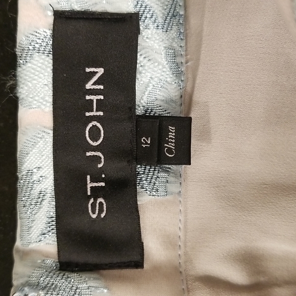 💕ST. JOHN💕 Formal High Waisted Jacquard Floral Embroidered Ball Skirt 10 NWOT - Picture 10 of 12